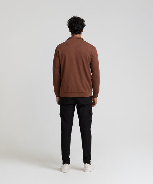 Men's Rib Zipper Sweatshirt